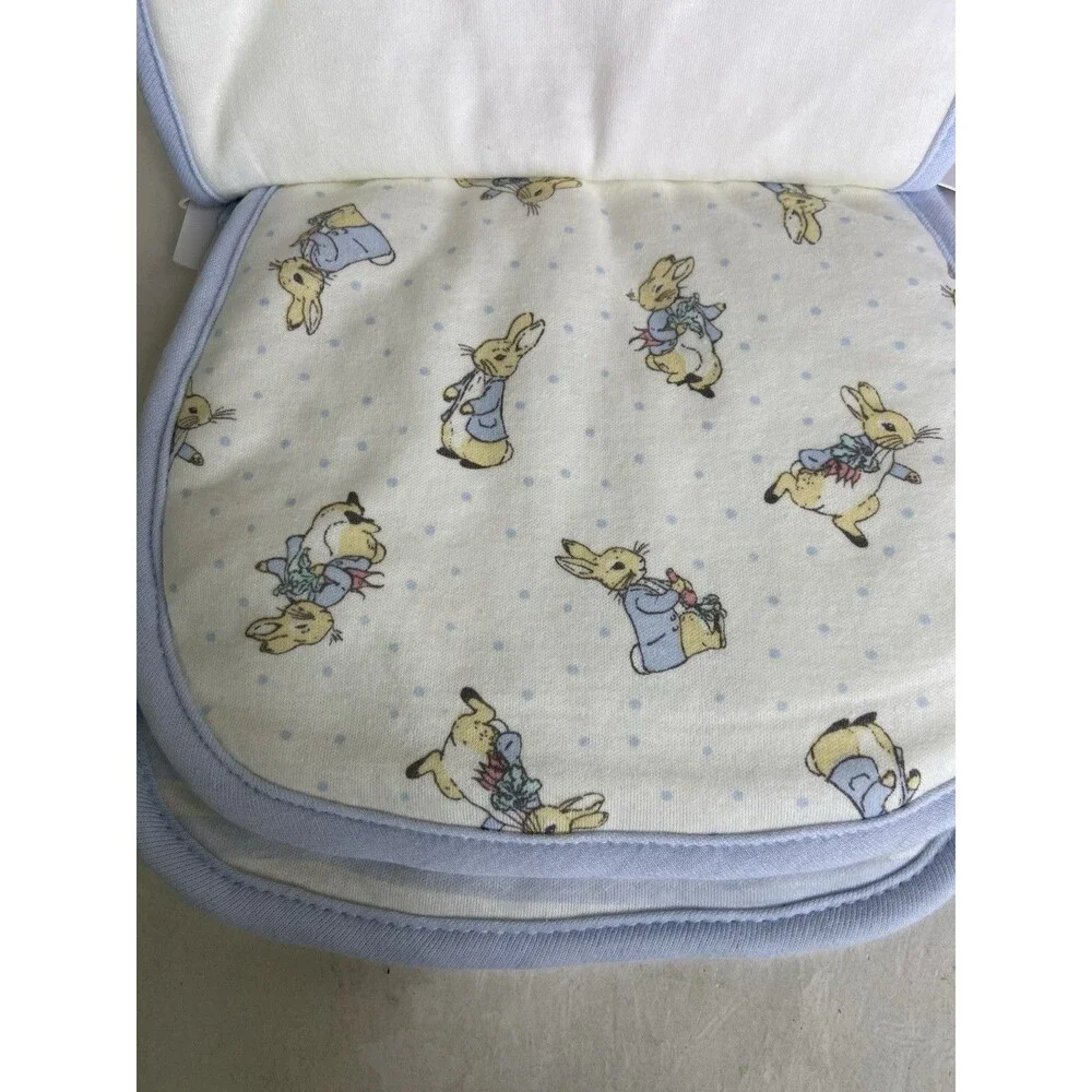 Peter Rabbit Bunny Burp Cloths Drool 3 Pack Infant Baby NEW